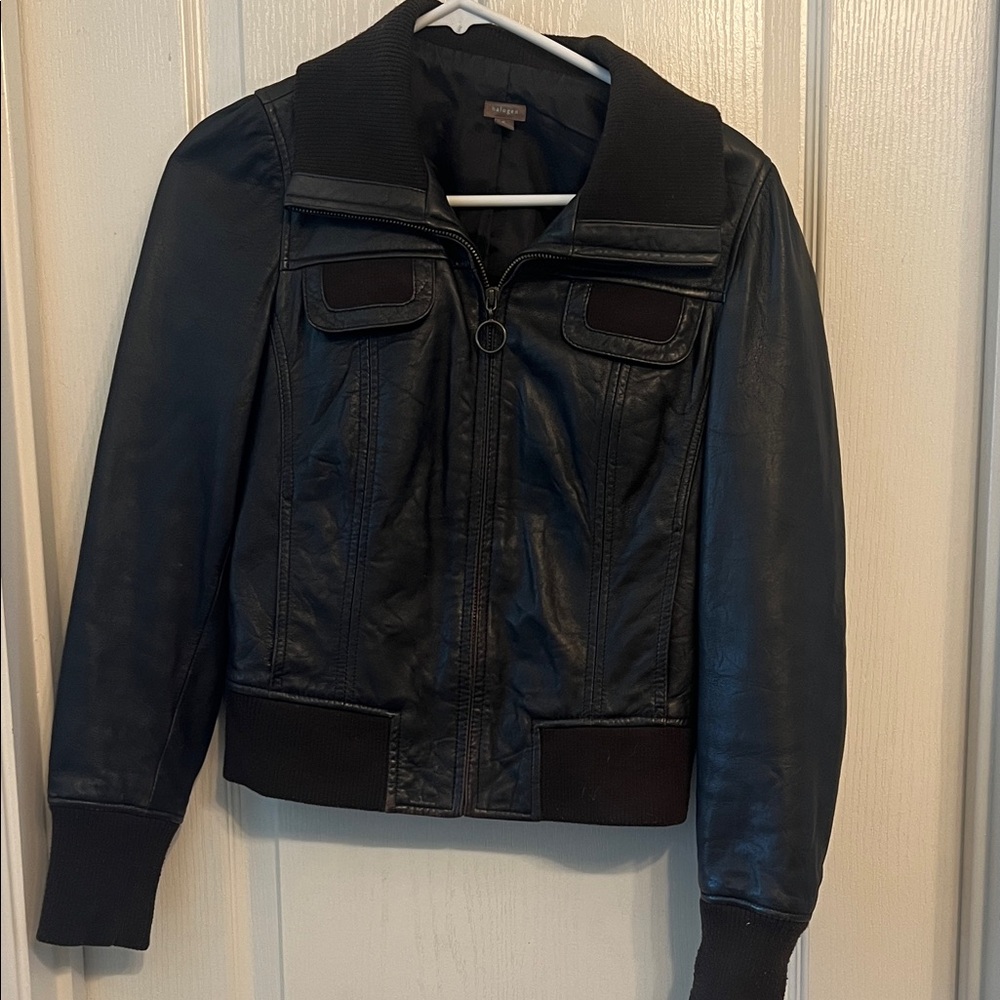 Halogen - Dark Brown Leather Jacket - image 1